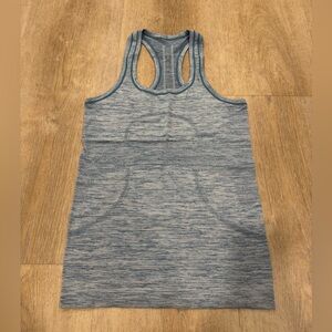Lululemon Athletica Blue and Gray Tank Top